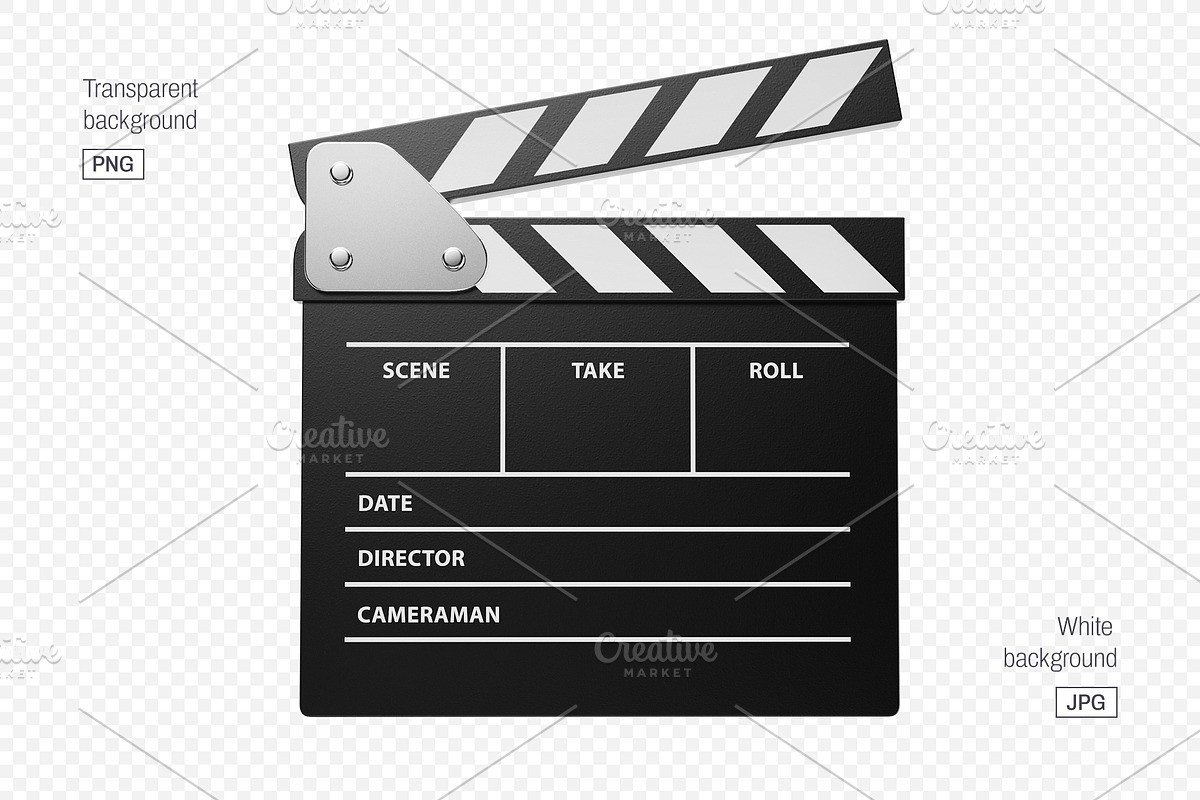 Movie Clapper Isolated PNG & JPG, an Object Graphic by LoopAll (Photo 2 of 7)