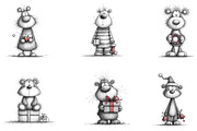 Whimsical Christmas Teddy Bear Clipa, an Illustration by designcity5 (Thumbnail 3 of 5)