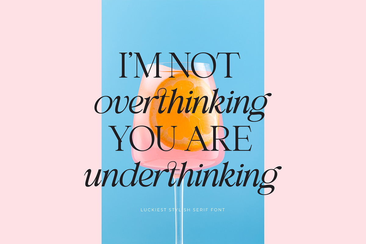 Luckiest | Stylish Serif Font, a Serif Font by Krismagraph (Photo 4 of 16)