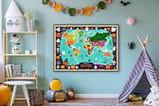 Halloween World Map Printable Bundle, a Wallpaper Graphic by AdrianDragne (Thumbnail 5 of 11)