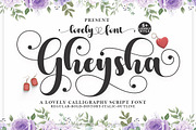 Gheysha, a Script Font by IM Studio (Thumbnail 1 of 10)