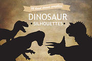 Dinosaur Silhouettes, an Illustration by Cheeky Lemons (Thumbnail 1 of 3)