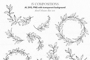 Greenery Line Art Collection