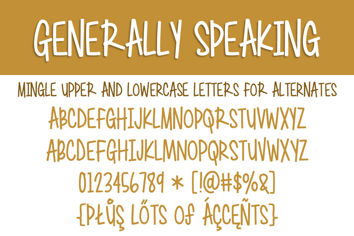 Generally Speaking preview 2