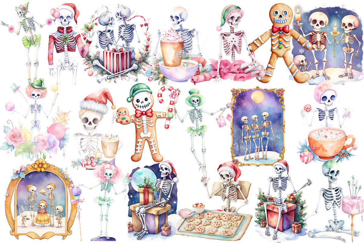 Funny Christmas Skeleton, an Illustration by Wow Magic (Photo 2 of 5)
