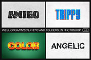 12 Text Effect Templates, a Layer Style Add-On by iDoodle Studio (Thumbnail 4 of 6)