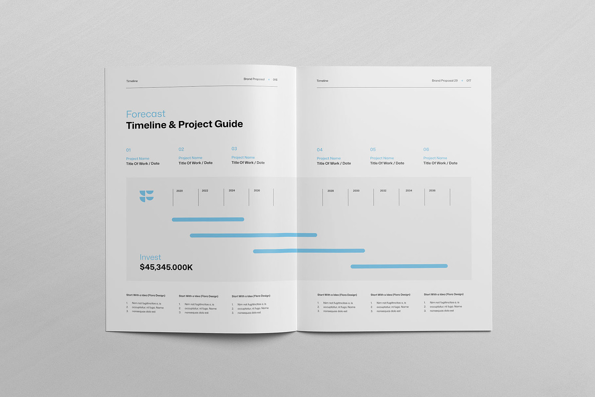 FLORA | Brand Proposal Template, a Brochure Template by KreateTribe (Photo 7 of 9)