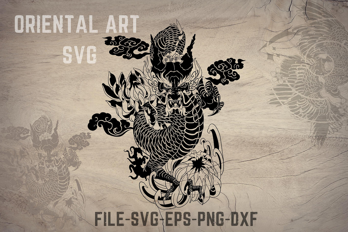 oriental art Asian dragon, a Texture Illustration by TaKong Magics (Photo 1 of 5)