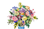 Wedding illustration, watercolor set, a Decorative Illustration by Watercolor_Vector Graphic (Thumbnail 5 of 9)