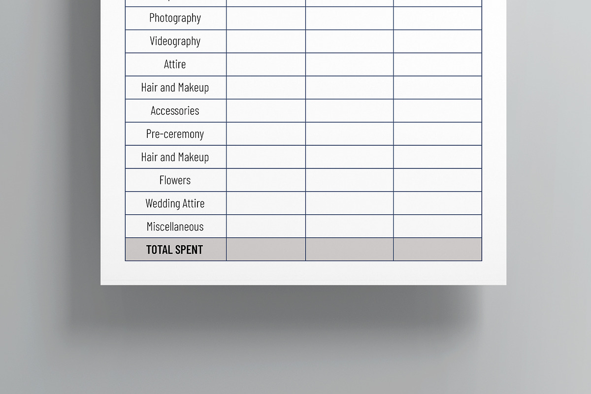 Wedding Budget Template, a Stationery Template by MightyDesign (Photo 5 of 8)
