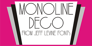 Monoline Deco JNL, a Sans Serif Font by Jeff Levine Fonts