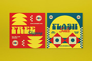 Red Blue Retro Fashion Sale Banner, an UI Kit Template by graphicook (Thumbnail 3 of 6)