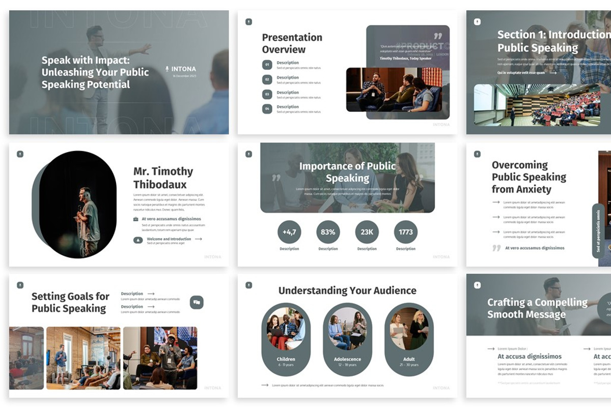 Intona Public Speaking Google Slides, a Presentation Template by SlideFactory (Photo 2 of 4)