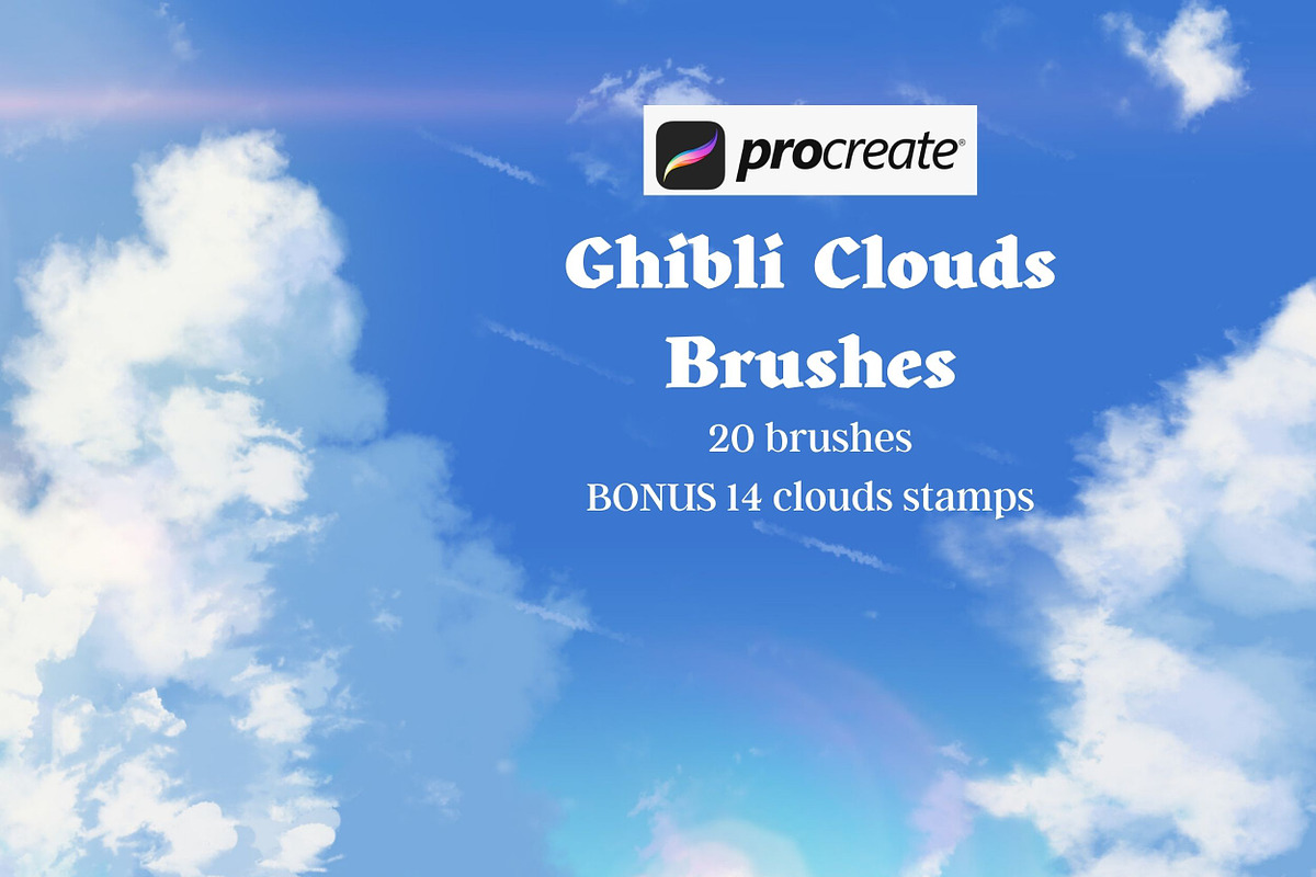 Clouds Procreate Brushes, a Brush Add-On by ArtbyHien (Photo 1 of 8)