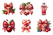 Watercolor Red Bow Cherry PNG, an Illustration by SinaCreation (Thumbnail 3 of 7)