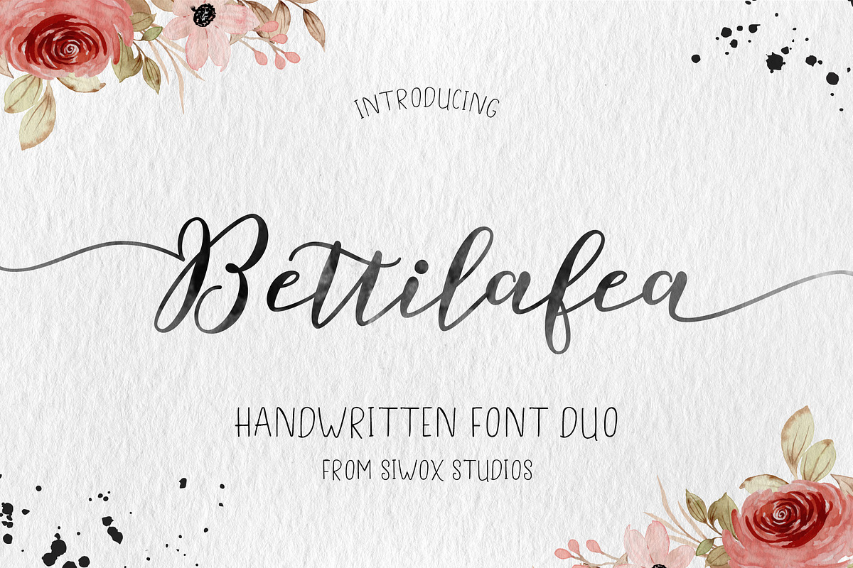 Bettilafea Duo Handmade Fonts, a Script Font by Siwox Studios (Photo 1 of 13)
