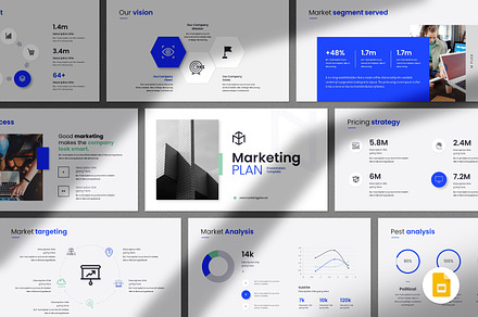 Marketing Plan GoogleSlide Template, a Presentation Template by GoldenPixelStudio