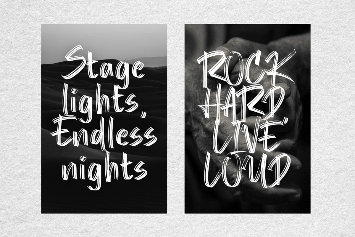 Rough Punch - Handbrush Font, a Handwritten Font by Sronstudio (Photo 2 of 9)