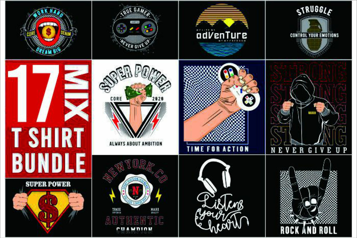 T shirt Design Mega Bundle, an Object Graphic by D2PUTRI (Photo 24 of 37)
