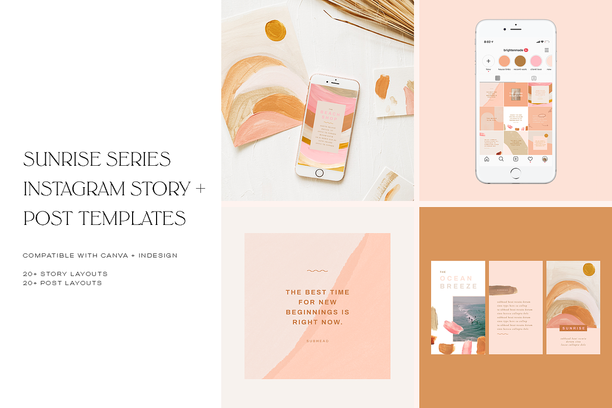 Sunrise Instagram Template Bundle, a Social Media Template by Brighten Made (Photo 1 of 4)