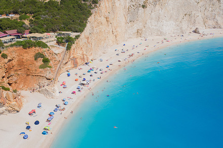 Aerial View of porto Katsiki beach,, a Nature Photo by savanter