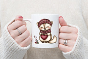 Valentine Woodland Animal Clipart, an Illustration by designcity5 (Thumbnail 5 of 5)