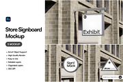 Store Signboard Mockup, an Advertising Mockup by SLAB! Design (Thumbnail 1 of 8)