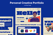 Creative Portfolio Website Template, a Landing Page Template by Glyphminds Studios (Thumbnail 1 of 3)