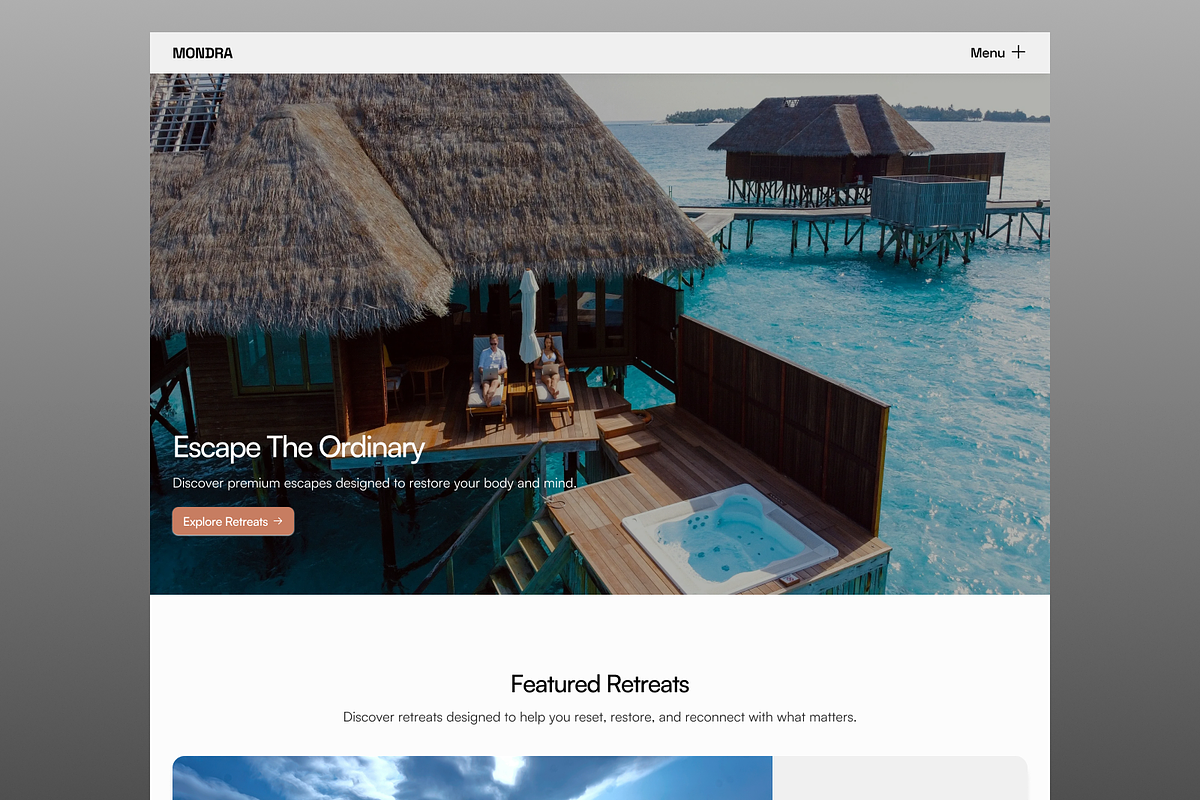 Mondra - Retreat & Wellness Template preview 2