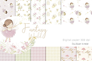 Fantasy world - fairy garden, an Illustration by Lolytop Studio (Thumbnail 1 of 4)