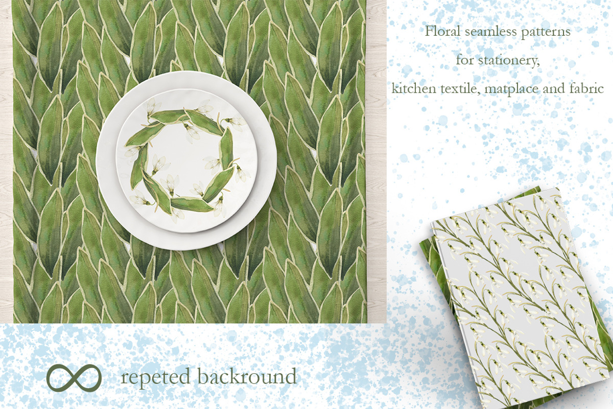 Snowdrops flowers watercolor clipart, a Decorative Illustration by Pegion art shop (Photo 8 of 11)