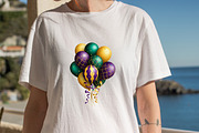 Watercolor Mardi Gras Balloons Clip, an Illustration by SVGArt (Thumbnail 7 of 8)