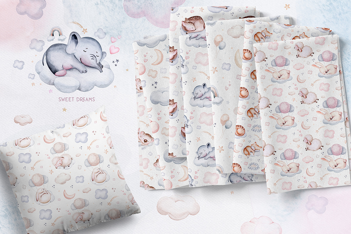 Sweet dreams watercolor collection, an Animal Illustration by Peace ART (Photo 15 of 17)