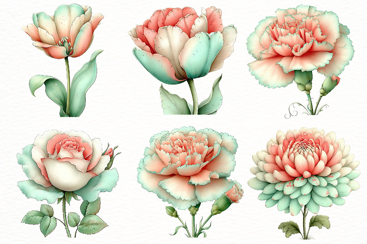 Whimsical Spring Flower clipart, an Illustration by Designworld (Photo 2 of 8)