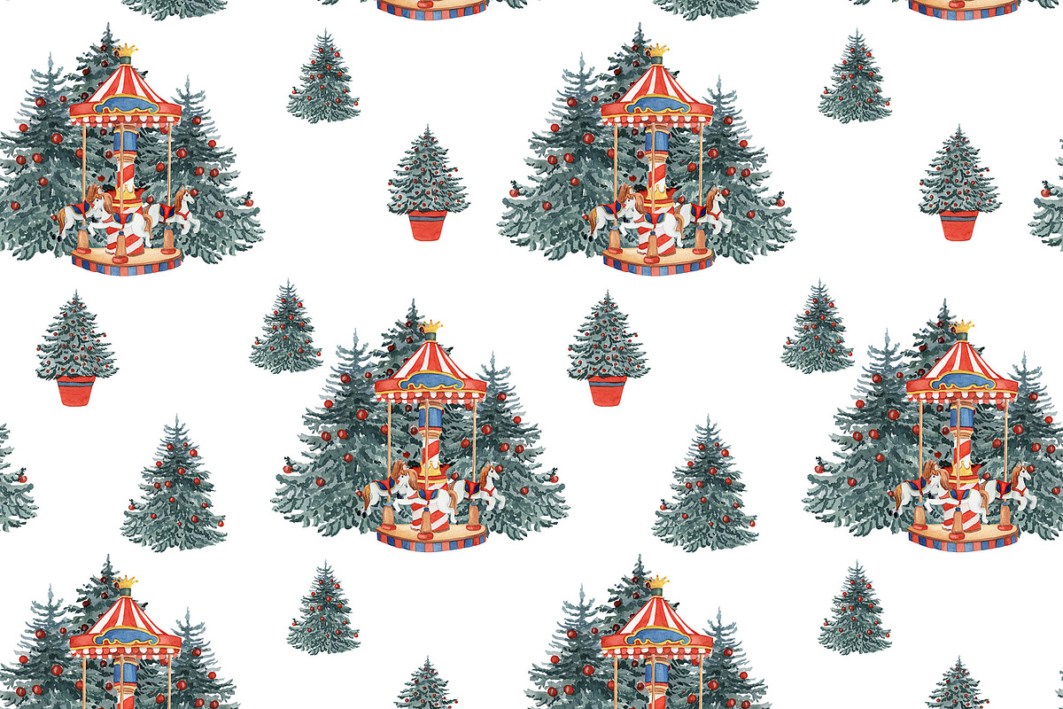 Christmas Market watercolor set, an Illustration by s.yanyeva (Photo 7 of 8)