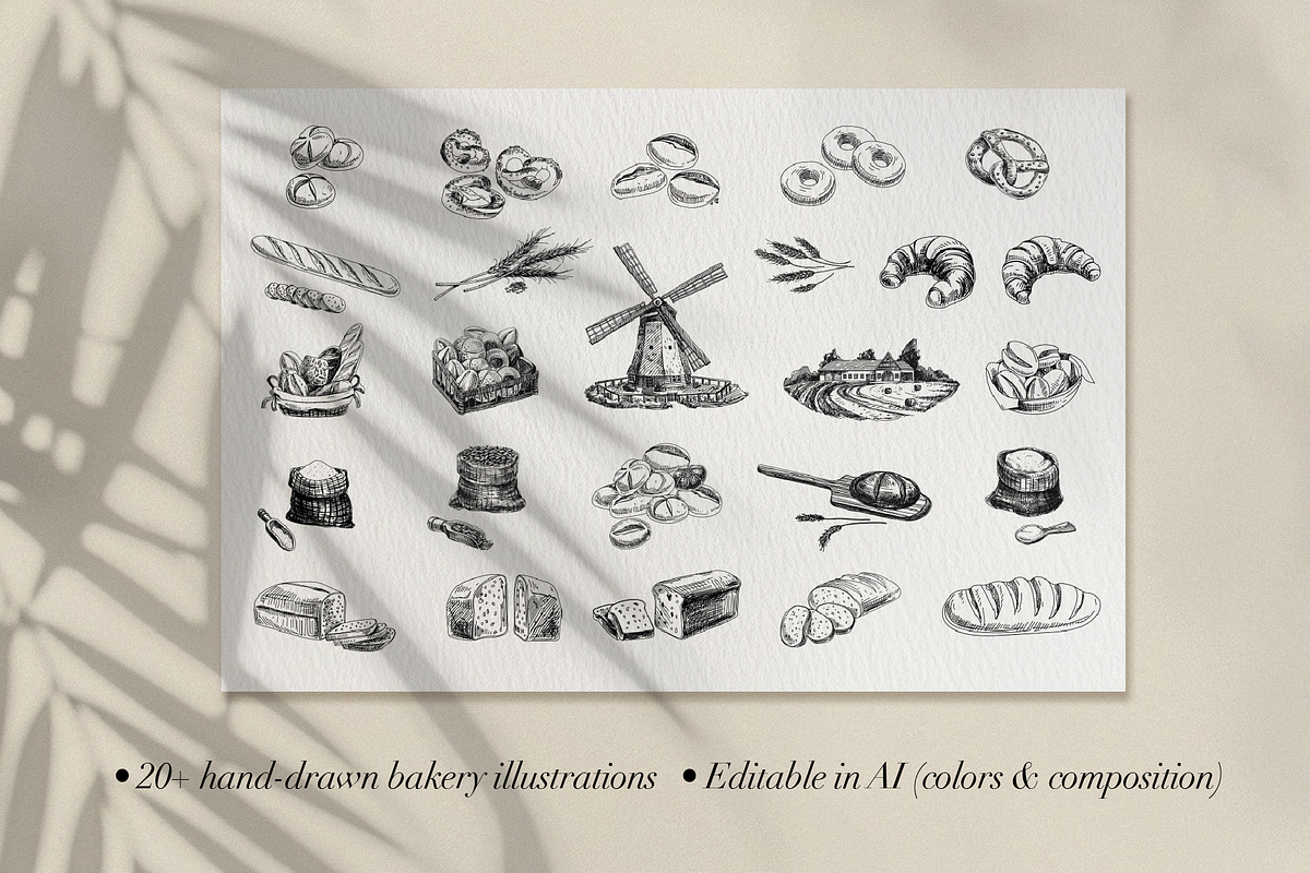 Bakery Bundle – Illustrations, Logos, an Illustration by Natalya Levish (Photo 2 of 7)