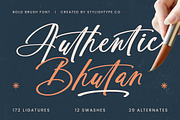 Authentic Bhutan Bold Brush Font, a Script Font by stylishtype.co (Thumbnail 1 of 20)