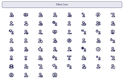 5 Style set of 300 User Account icon, an Outline Icon by Directico Design Kit (Thumbnail 5 of 8)