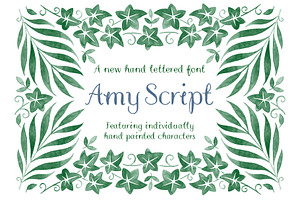 Amy Script Hand Lettered Font