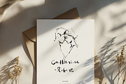 Romantic Ink Wedding Invitation Card, an Invitation Template by Filip Studio (Thumbnail 2 of 2)
