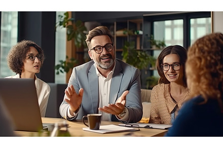 financial advisor meeting with, a Business Photo by Neirfy