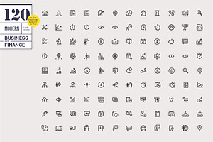 Business and Finance Line Icons Set, an Outline Icon by PureSolution