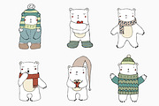 Cute Polar Bears Characters, an Animal Illustration by Anna Isaeva (Thumbnail 3 of 4)