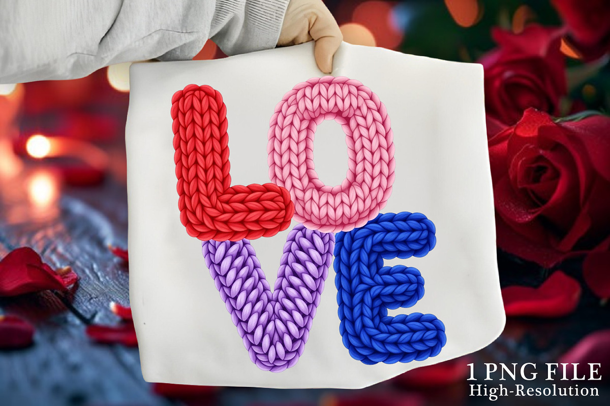Faux Yarn Love Valentine Png, an Illustration by Canvas Craft (Photo 1 of 7)