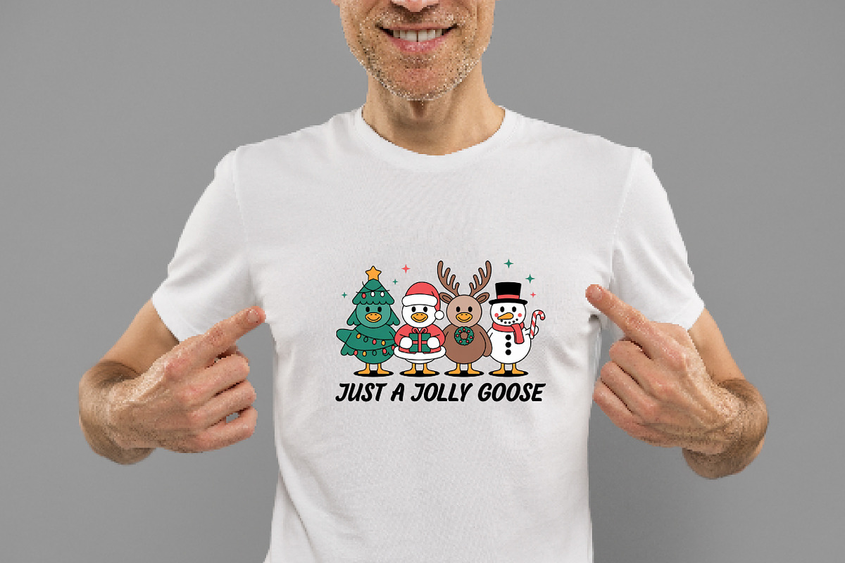 Funny Christmas Just a Jolly Goose, an Illustration by Daily.Designs (Photo 2 of 5)