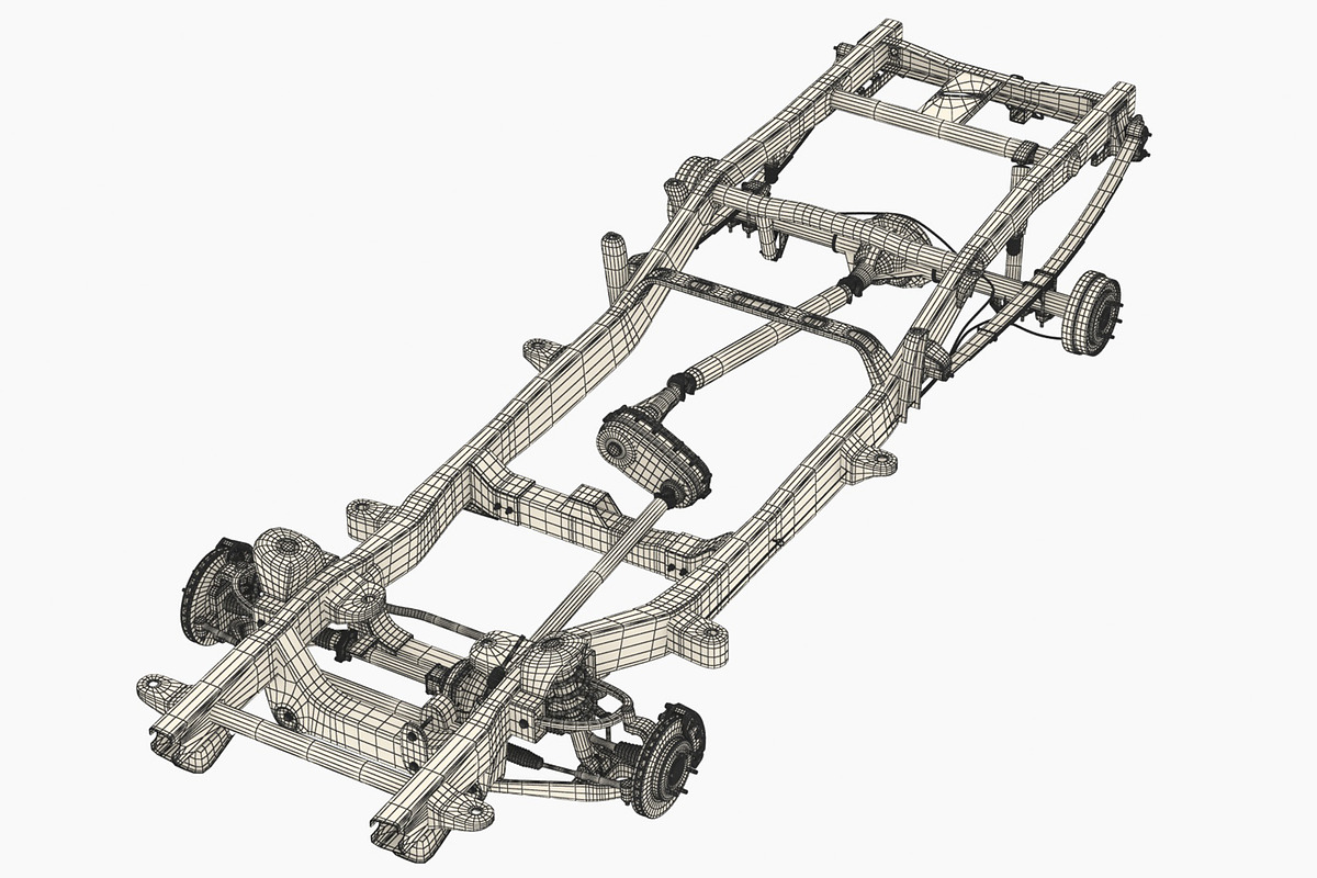 PICKUP TRUCK CHASSIS 4WD IFS, a Cars & Vehicle 3D Model by NNAVAS 3D (Photo 10 of 12)