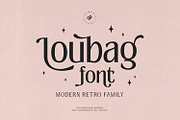 Loubag - Modern Retro family, a Sans Serif Font by creativemedialab (Thumbnail 1 of 15)