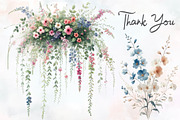 Larkspur Flower Watercolor Cliparts, an Illustration by RobertsArt (Thumbnail 7 of 7)