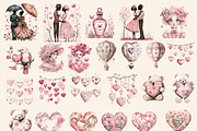 GRANDMILLENNIAL VALENTINE CLIPART, a Seasonal Illustration by Daring Digies (Thumbnail 4 of 9)