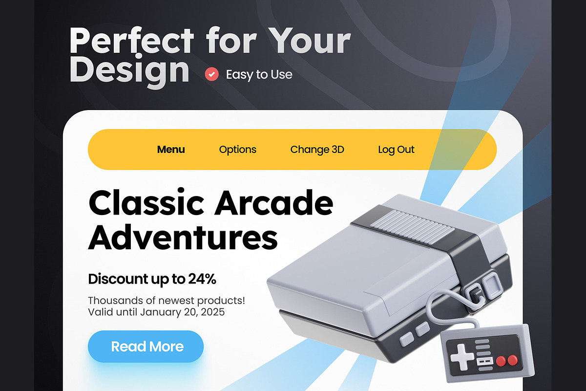 Retro Game Console 3D Icons, an Object 3D Model by Rakata Studio (Photo 4 of 7)